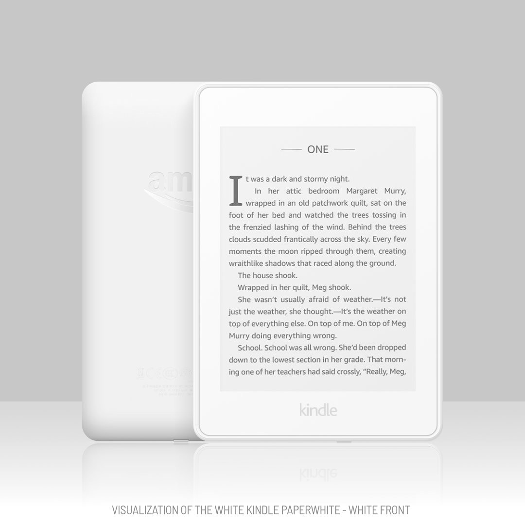 White Kindle Paperwhite visualizations