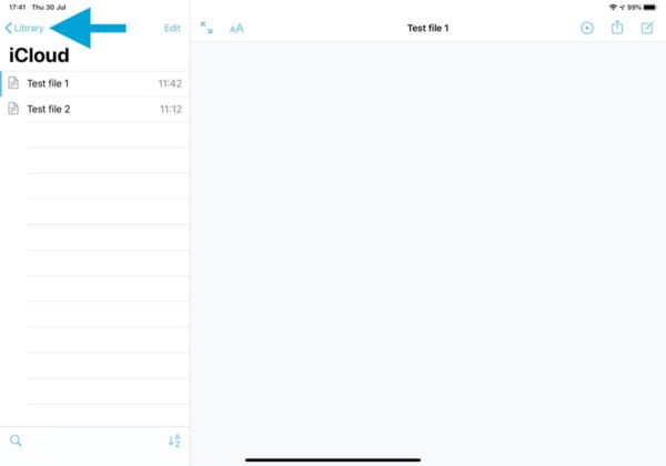 iA Writer push sync to iCLoud - use Open