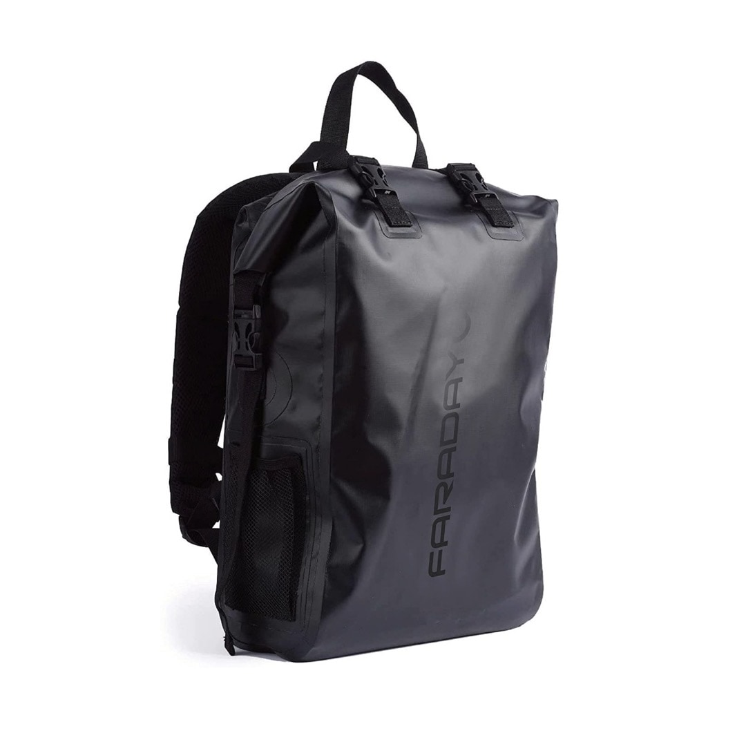 Waterproof roll-top Faraday bag backpack