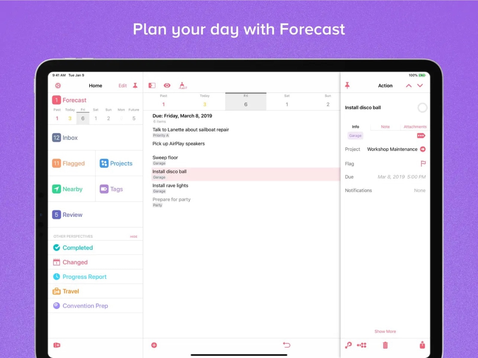 OmniFocus 3 digital planner for iPad and iPhone
