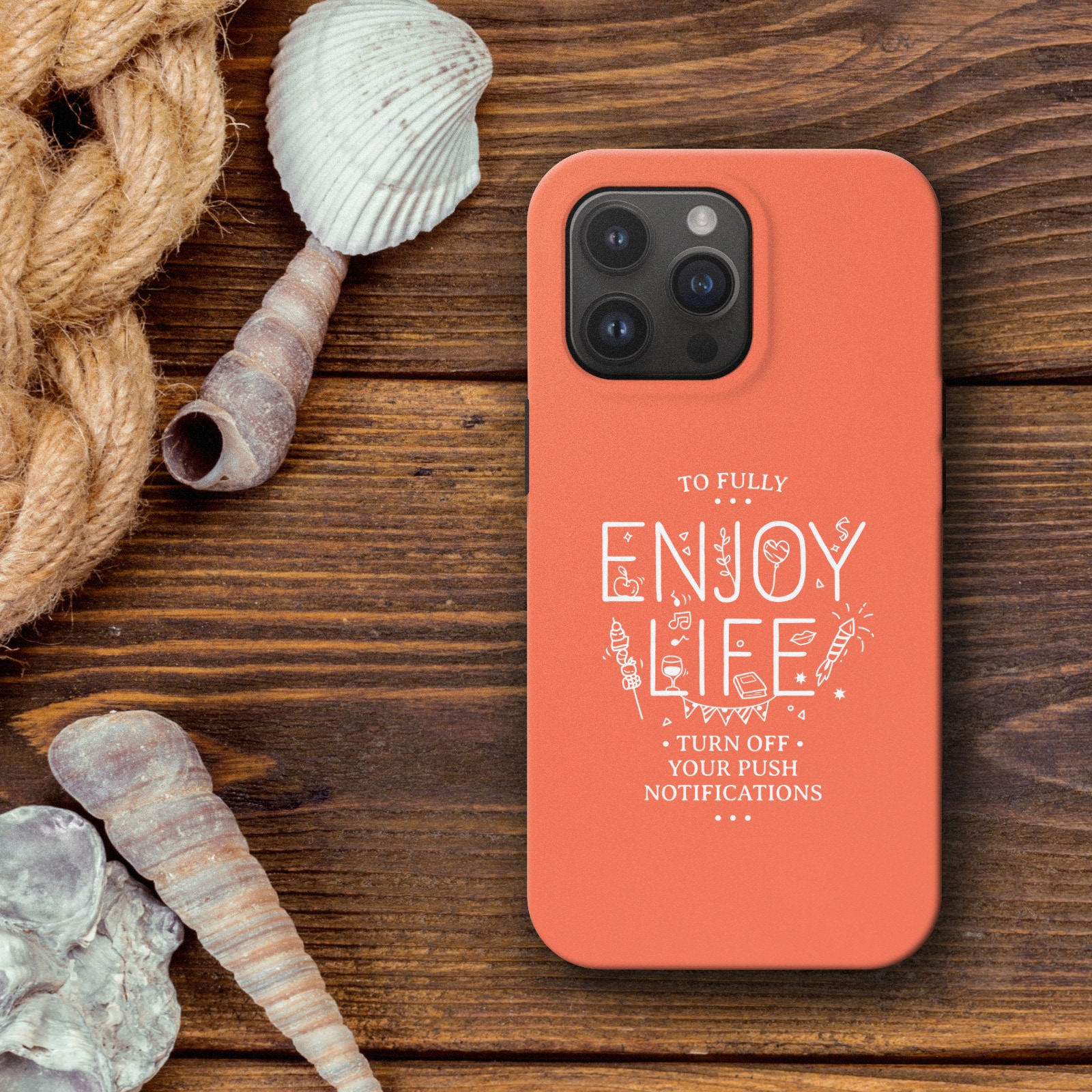 Enjoy life push notifications iPhone case