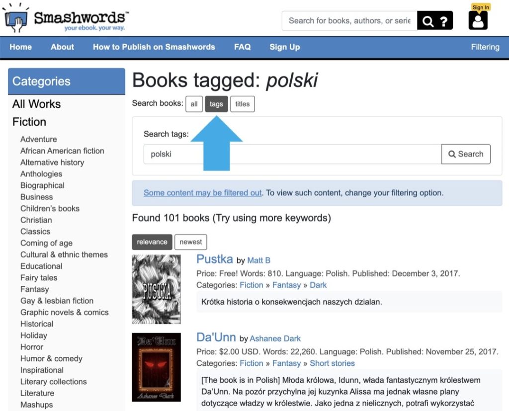 How to find foreign-language books on&nbsp;Smashwords