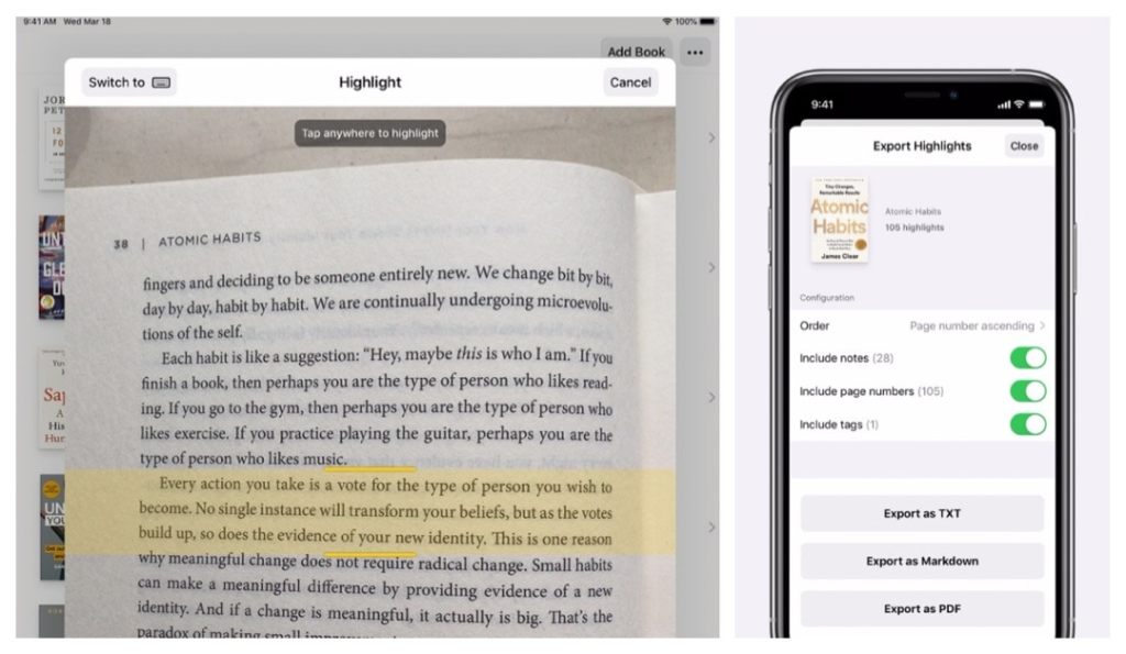 Highlighted app lets you capture and organize parts of your favorite physical books