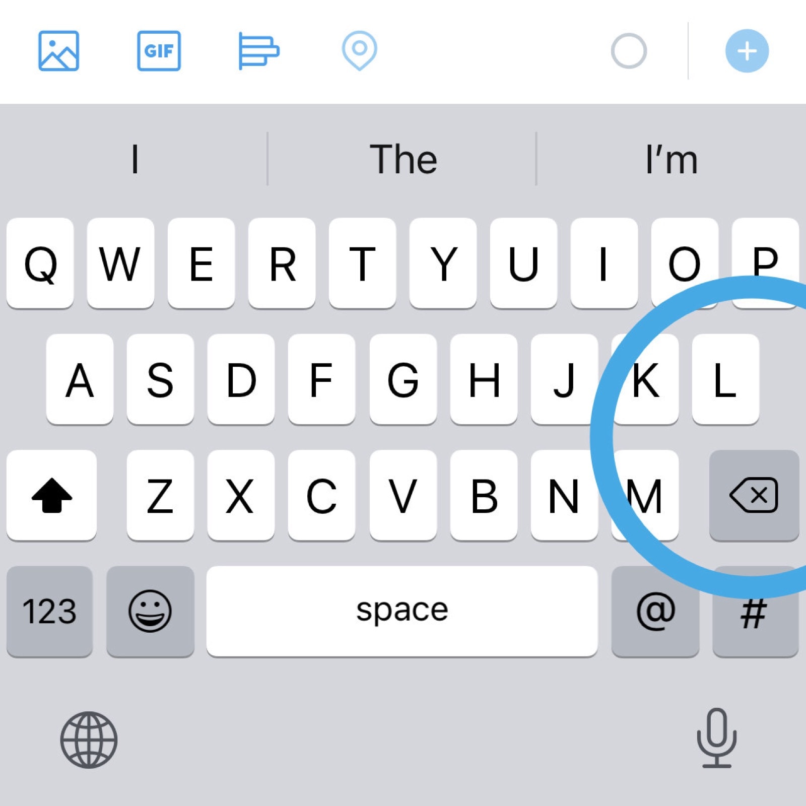 Where is Return key in Twitter iPhone app