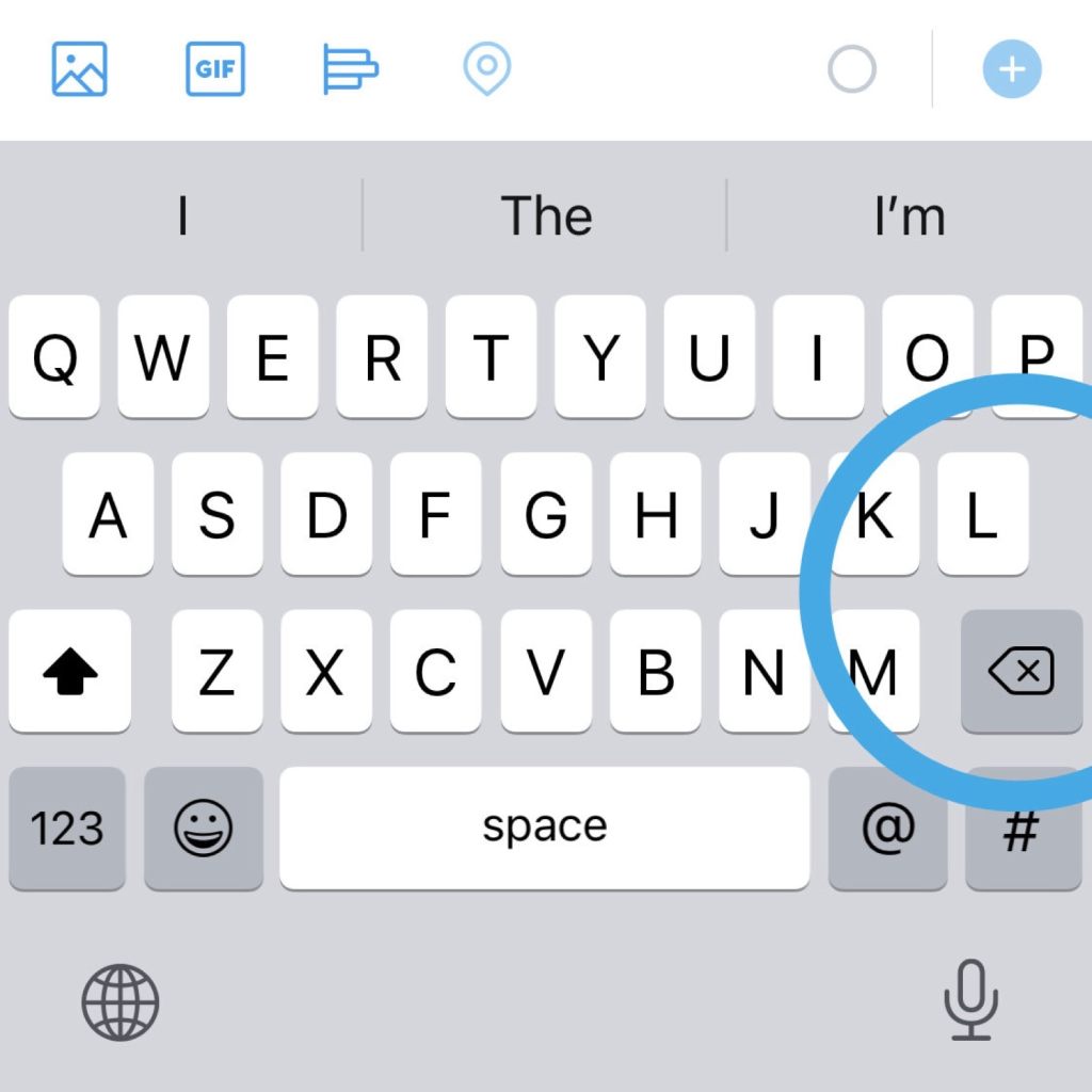 Where is the Return key in the Twitter app for&nbsp;iOS?