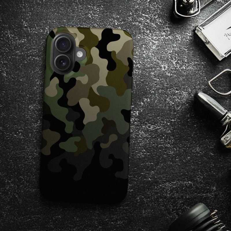 Fading camo iPhone case cover - green variant