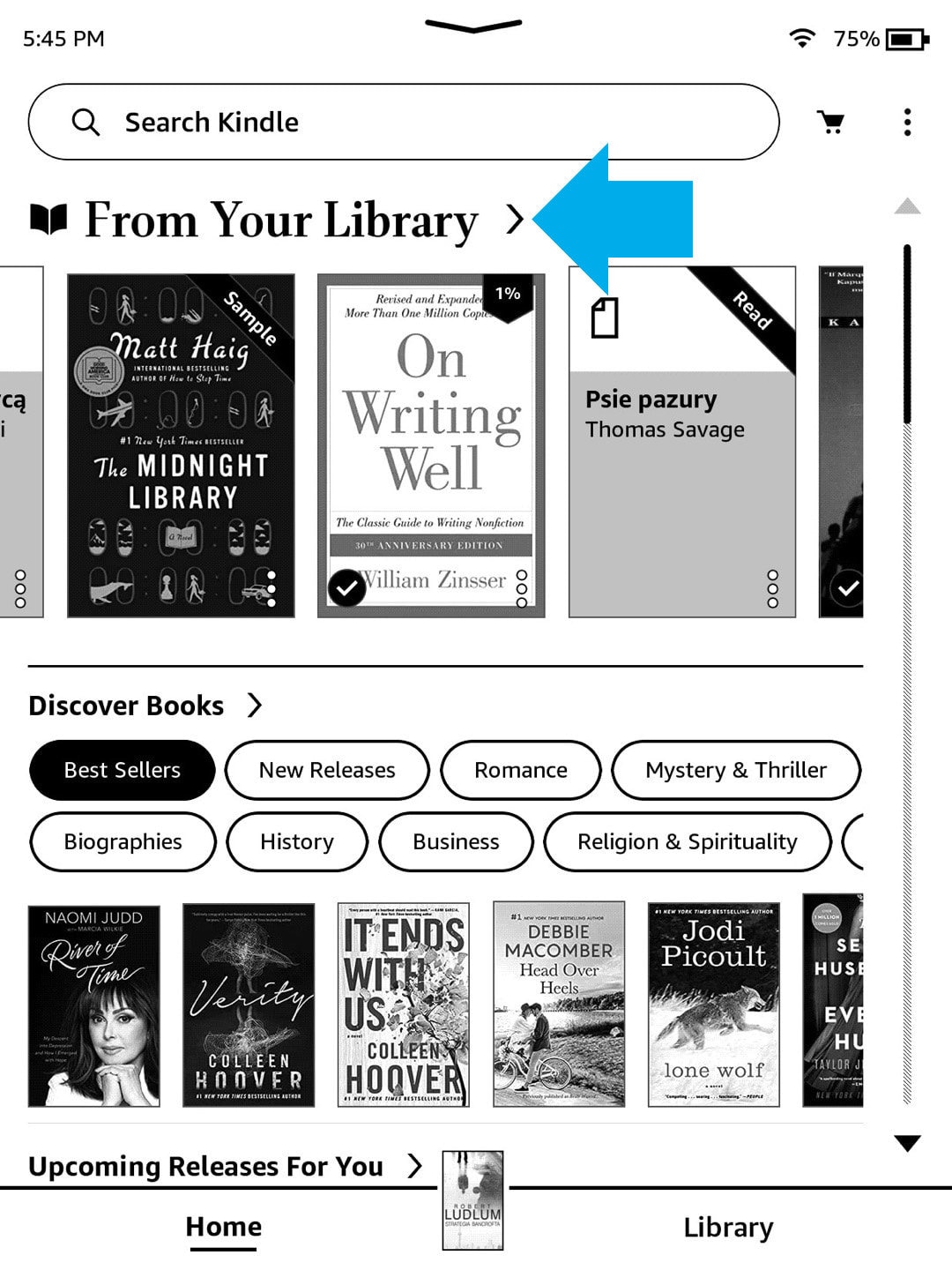 Find own books on Kindle
