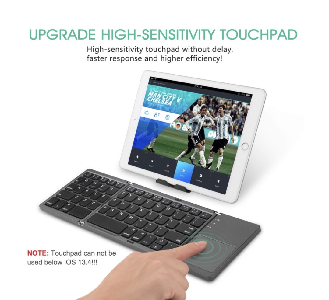 Double-fold iPad mini 6 keyboard with touchpad