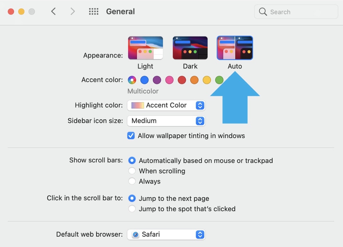Enable automatic Dark Mode on Mac