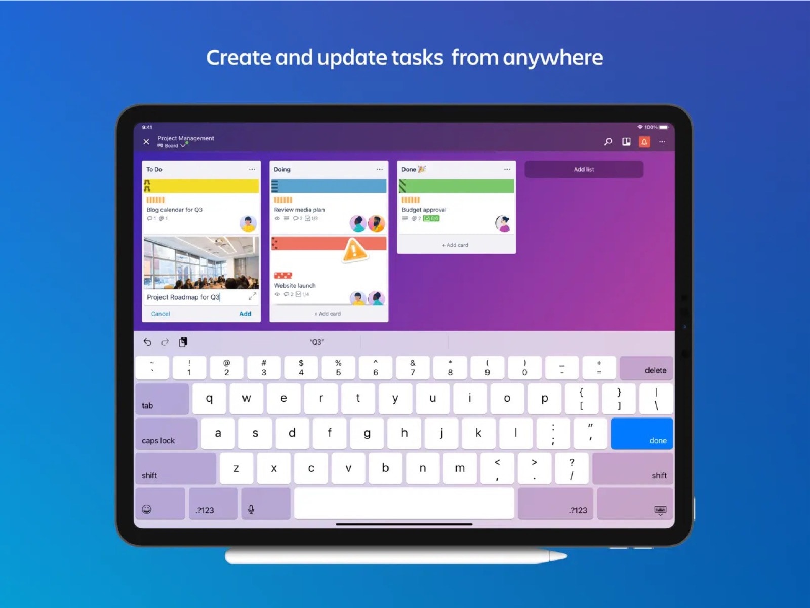 Trello digital planner and organizer for iPad and iPhone