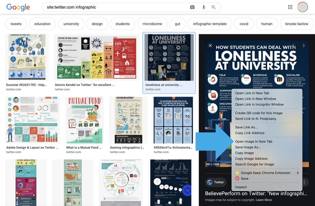 Easily find and manage Twitter images with Google web search