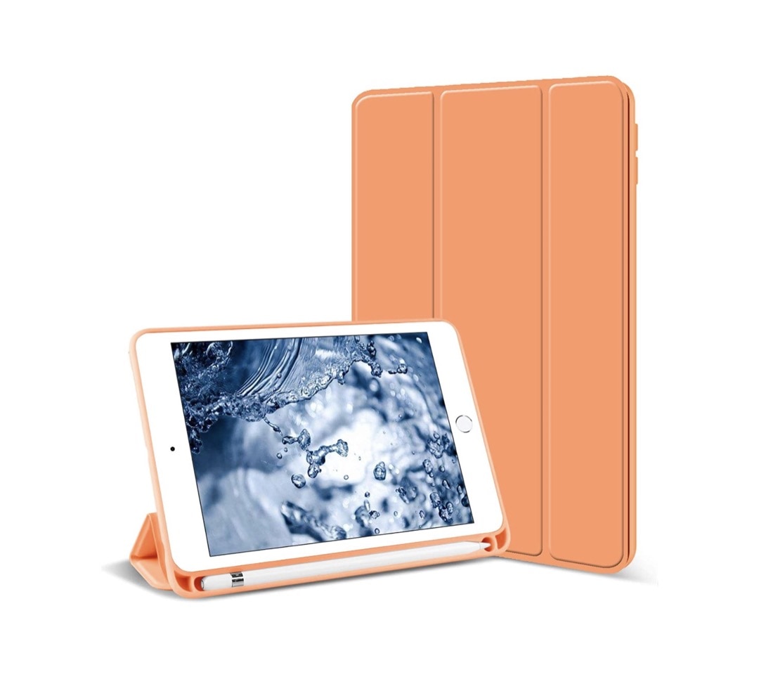 Slim tri-fold case with pen holder for iPad mini 5