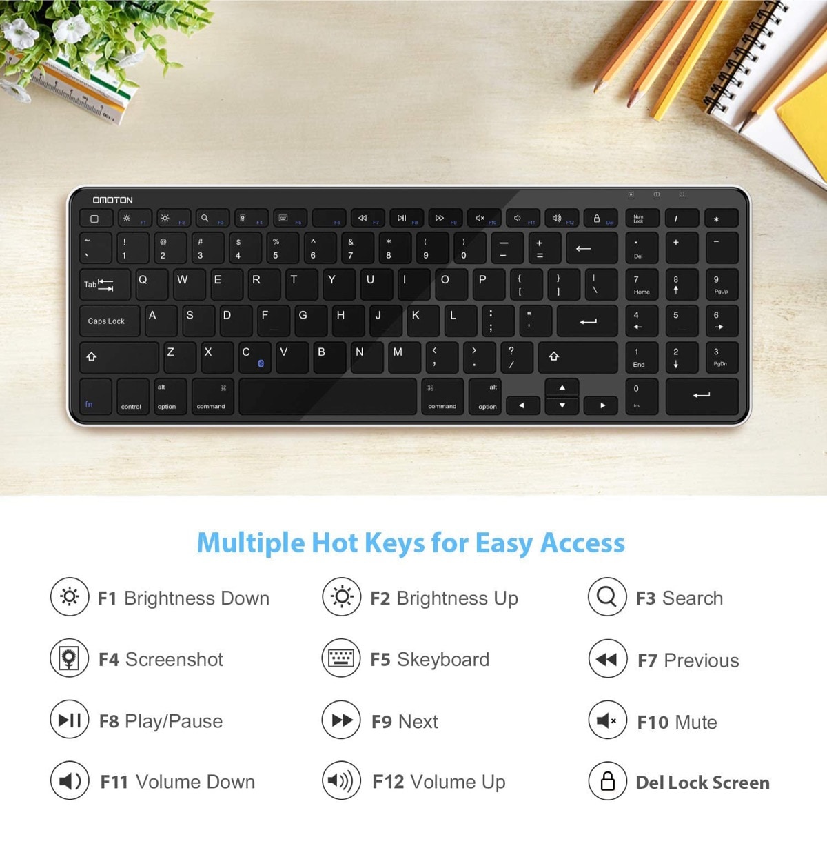 Full-sized keyboard optimized for iPad