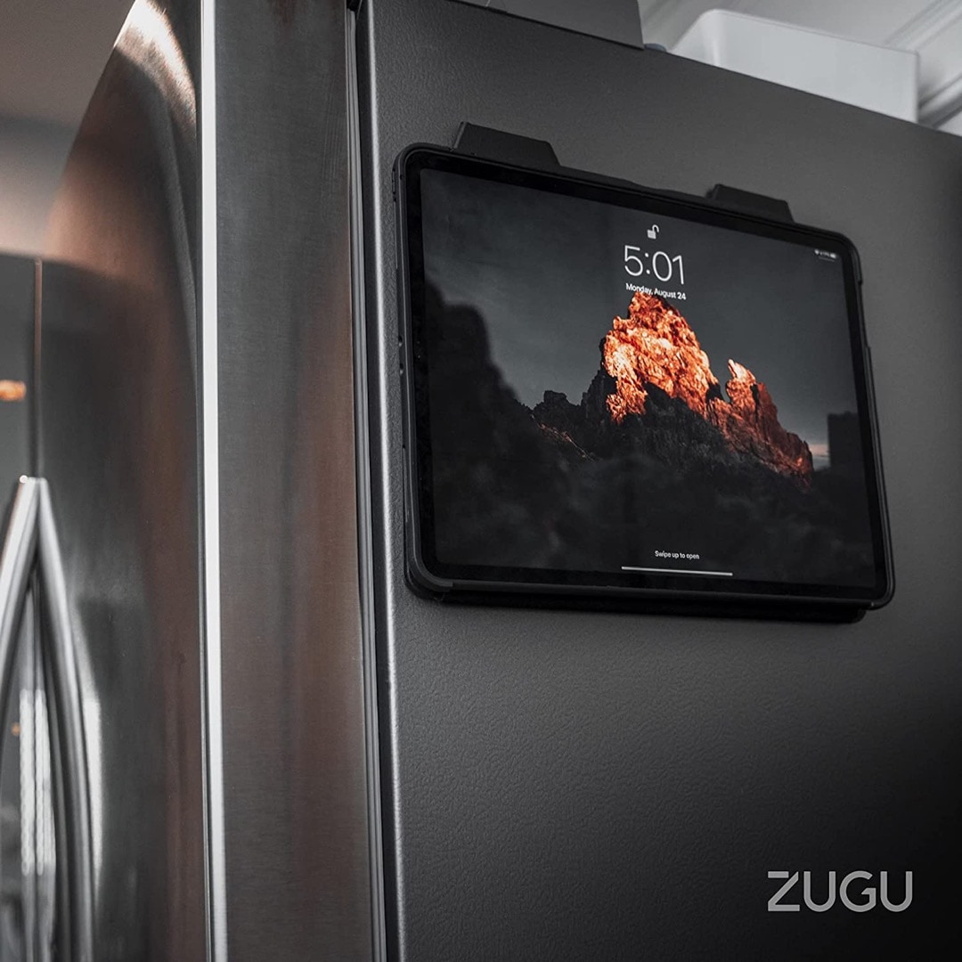 Zugu case for iPad on fridge