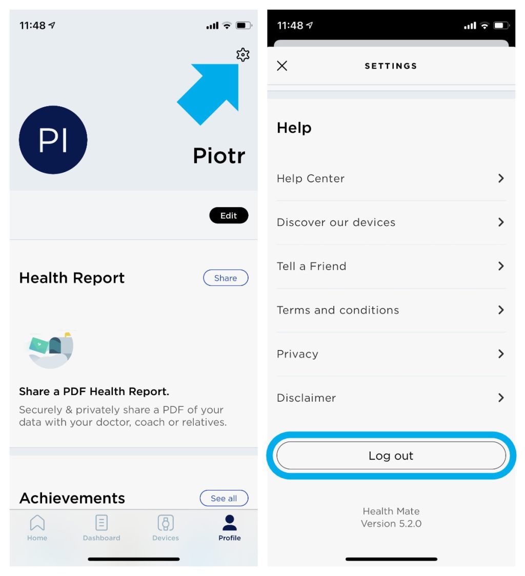 Your Health Mate iOS app keeps quitting? Here is how to reset it properly