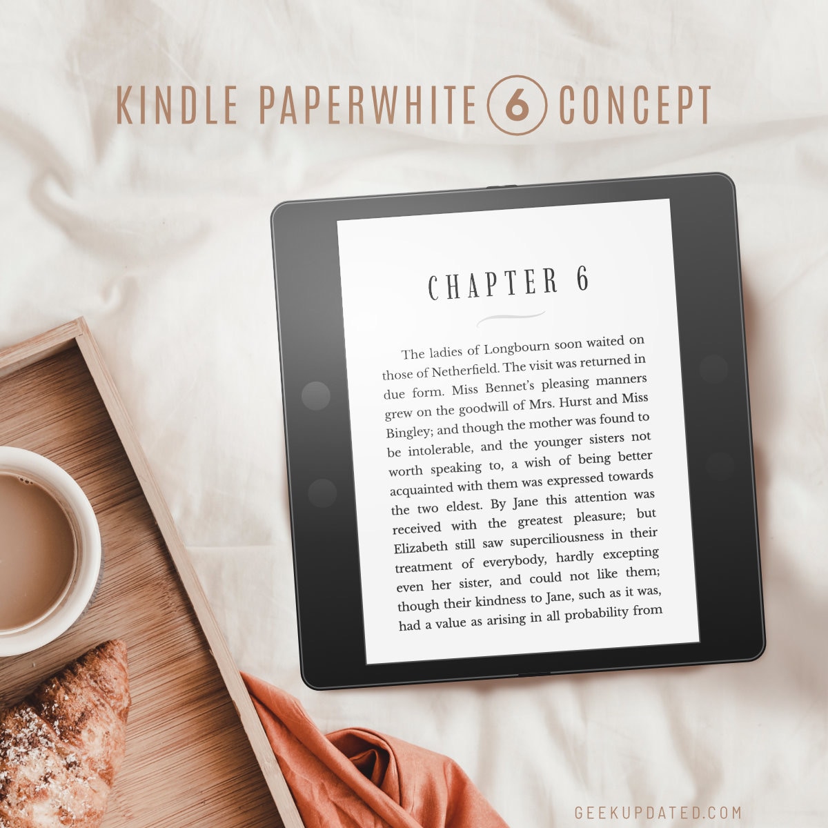 Kindle Paperwhite 6 visualization design by Piotr Kowalczyk Geek Updated