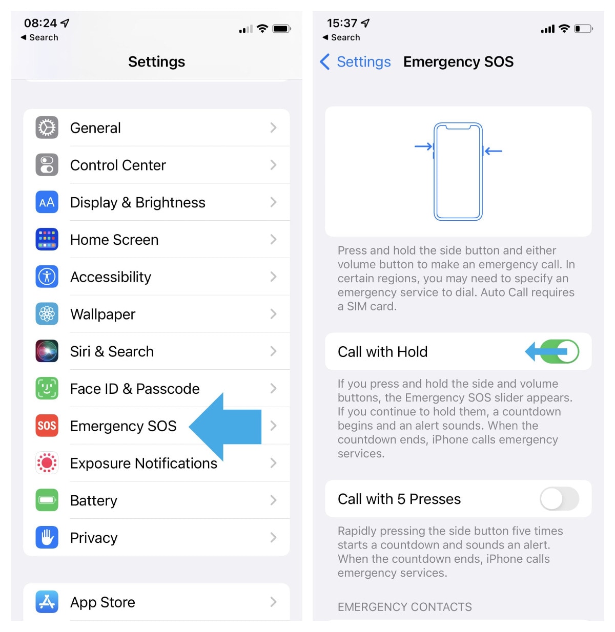 How to disable emergency 911 calling iPhone