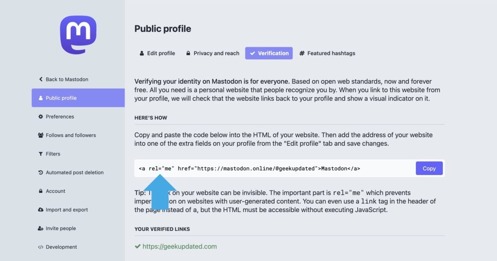 How to get a Mastodon verification: one thing to do, and one thing to&nbsp;remember