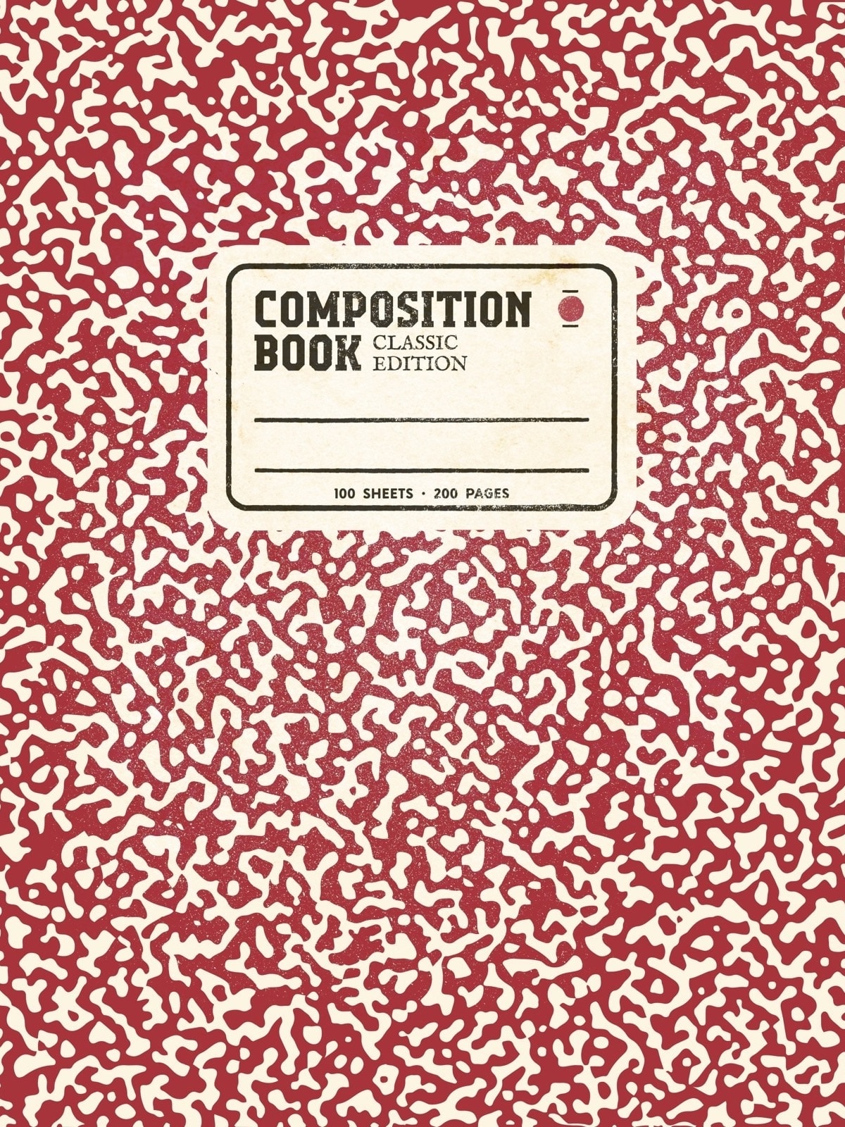 Fine-tuned classic composition notebook with a wear effect