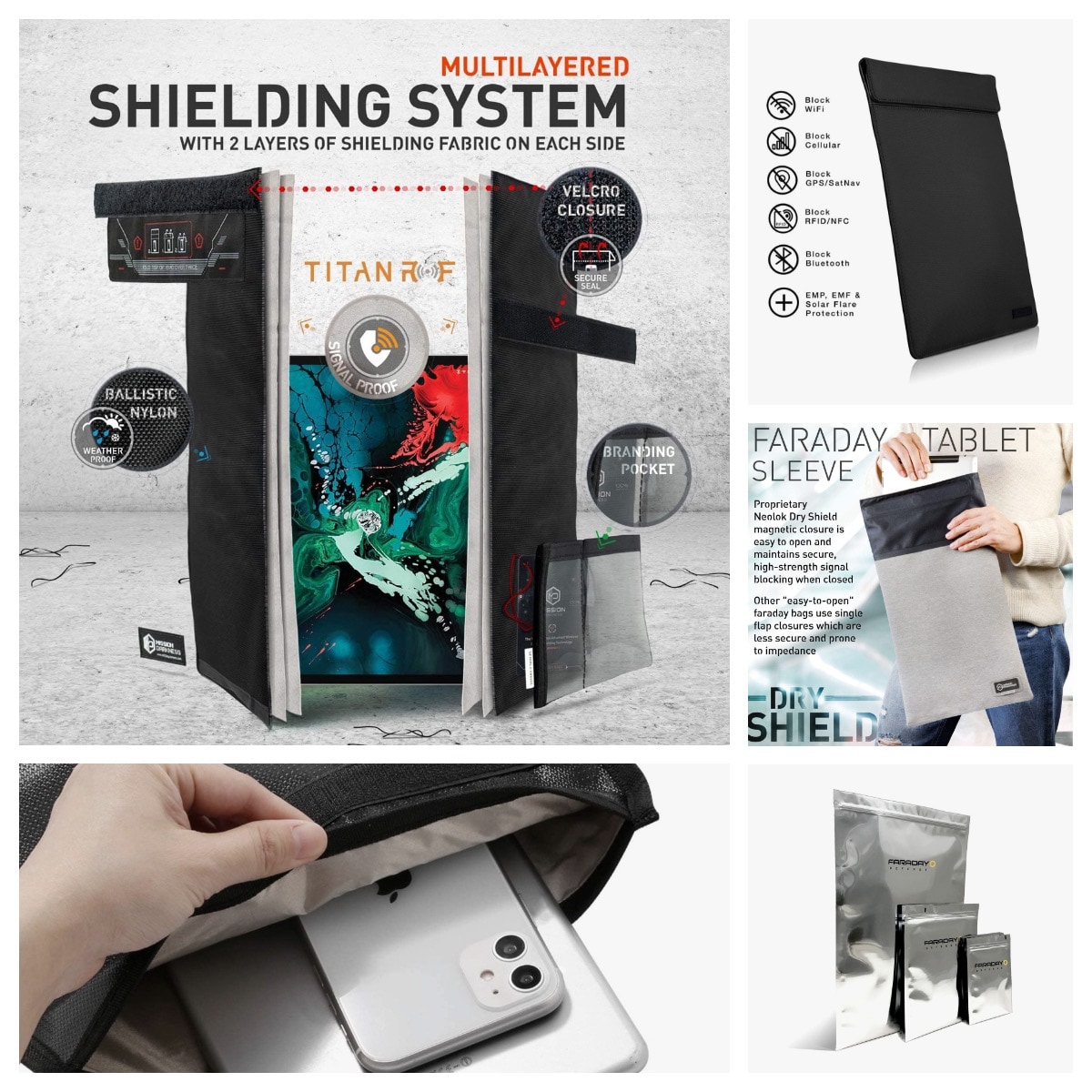 Faraday bags for iPad and MacBook