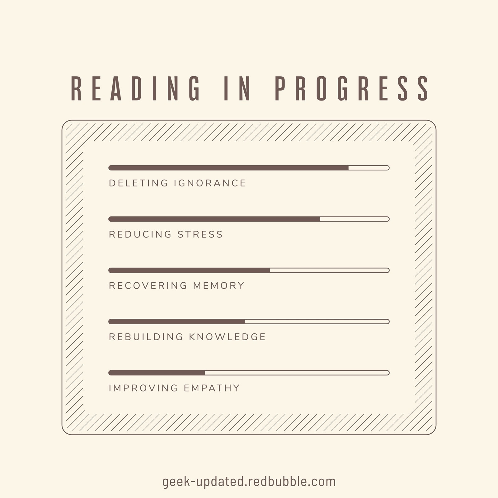 Reading in progress - design by Piotr Kowalczyk