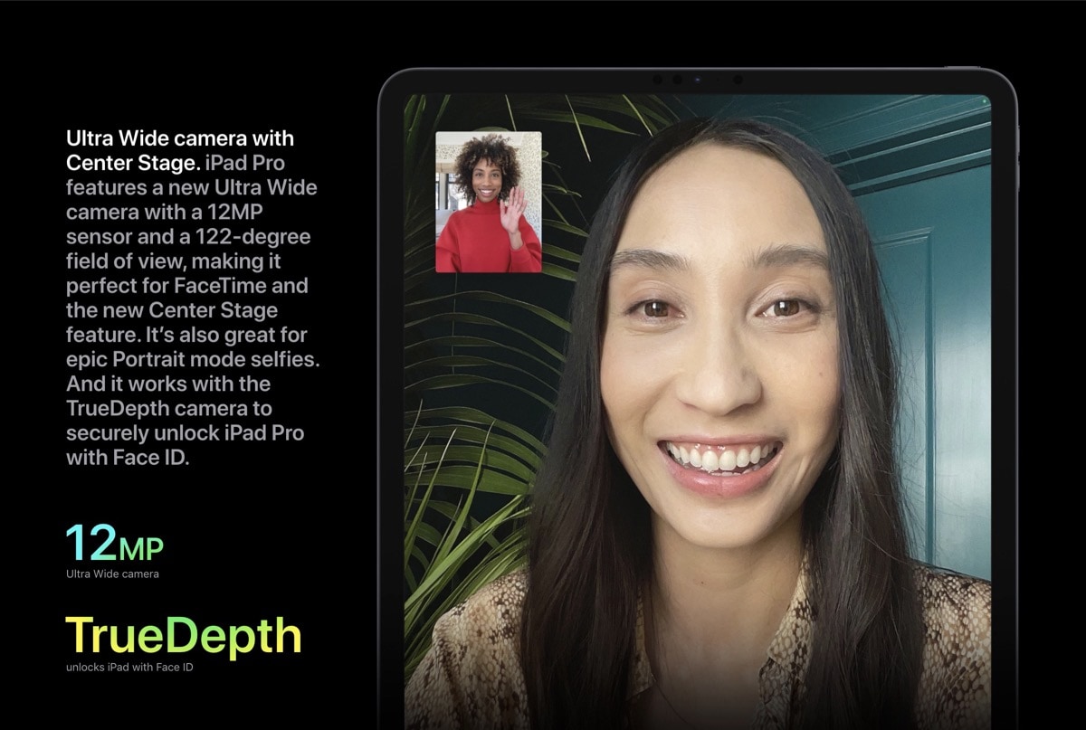iPad Pro 2021 with Ultra-wide front camera and Center Stage