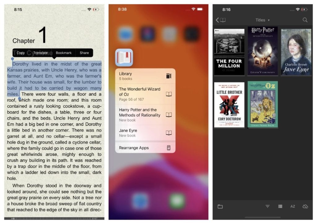 FBReader is the best independent epub and mobi reader for&nbsp;iOS
