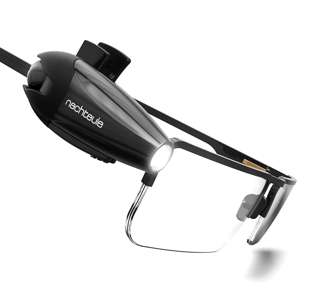 Smart reading light for glasses - best gadgets for readers
