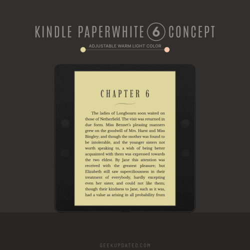 Kindle Paperwhite 6 adjustable yellow-orange light