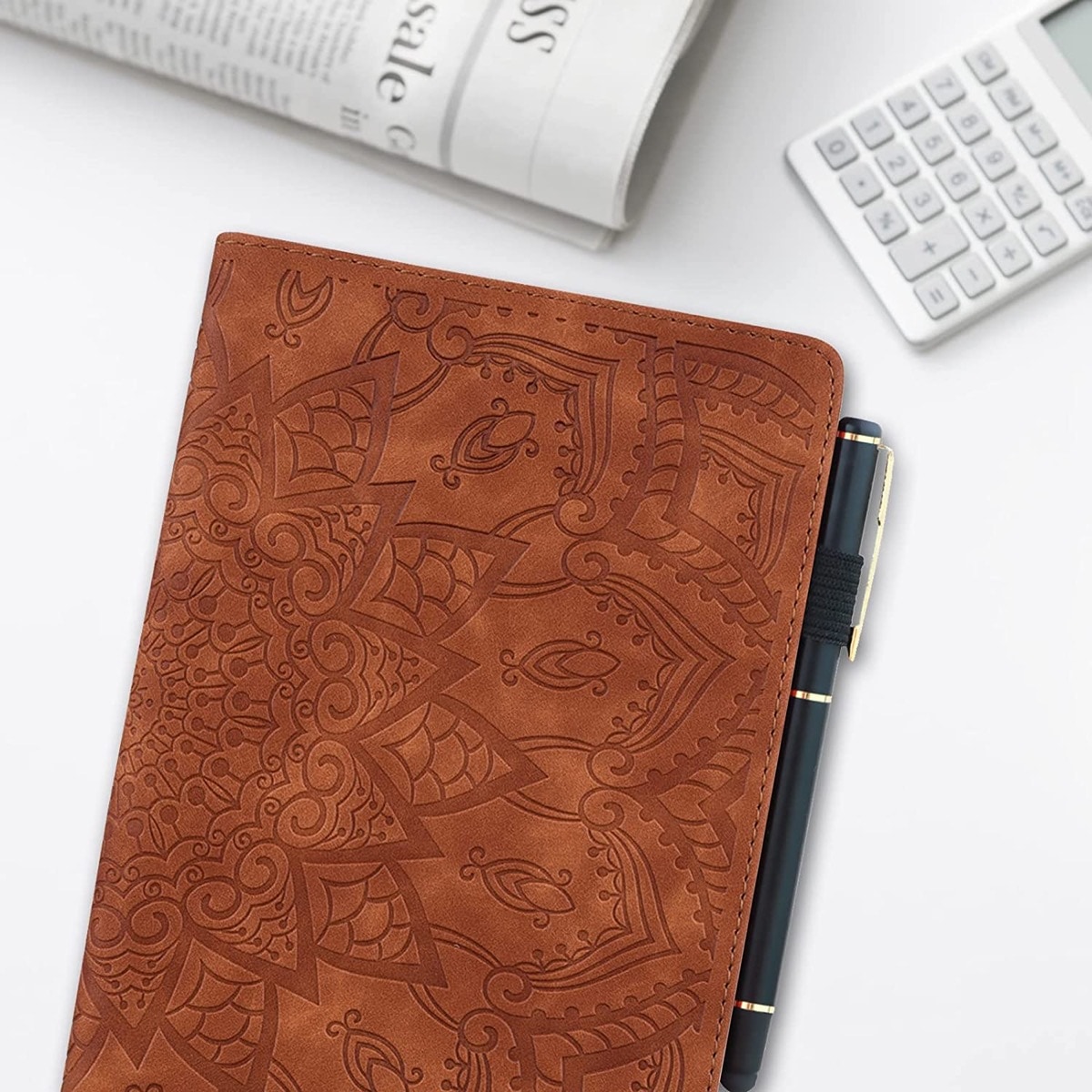 Faux leather iPad mini 6 folio case cover