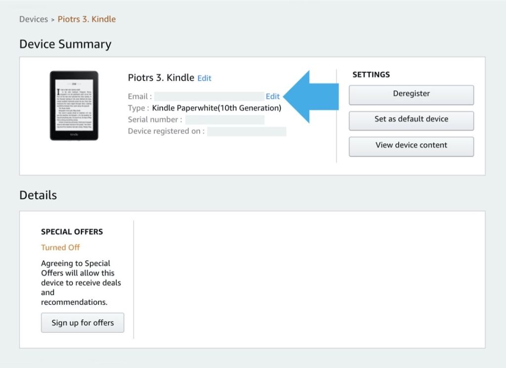 How to find email address to send own ebooks to&nbsp;Kindle